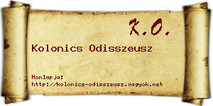 Kolonics Odisszeusz névjegykártya